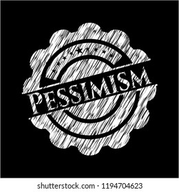 Pessimism written on a blackboard