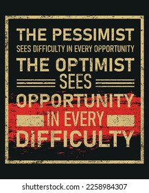 The "Pessimist" t-shirt likely has a design or text on it that references a pessimistic attitude or outlook. the material, fit, and printing process used, as well as the color and design elements feat