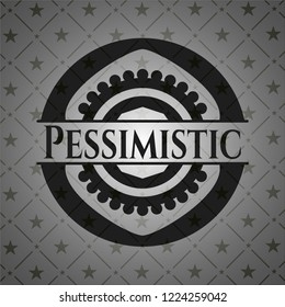 Pessimistic dark emblem. Retro