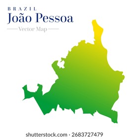 João Pessoa Brazil Map Vector