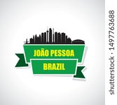 João Pessoa skyline - Brazil - vector illustration