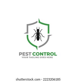 Pest control ant logo design vector