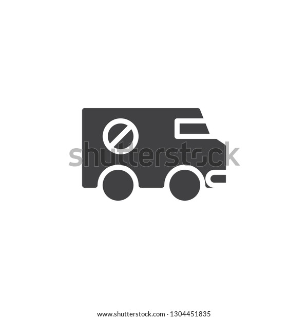 Pest\
control car vector icon. filled flat sign for mobile concept and\
web design. Insect repellent service simple solid icon. Symbol,\
logo illustration. Pixel perfect vector\
graphics