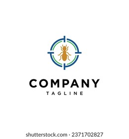 Pest control circle logo icon vector template.eps