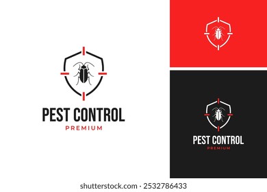 Pest control barata logotipo design vetor modelo ilustração ideia