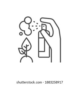 Symbol für die Farblinie der Schädlingsbekämpfung. Piktogramm für Webseiten, mobile App, Promo.