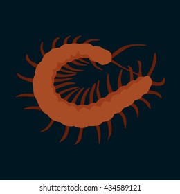 Pest control concept with insects exterminator silhouette flat vector illustration
