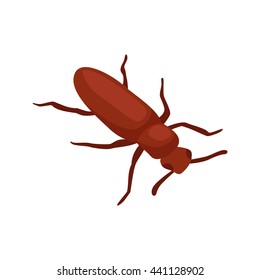 Pest control concept with insects exterminator silhouette flat vector illustration