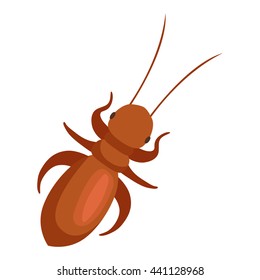 Pest control concept with insects exterminator silhouette flat vector illustration
