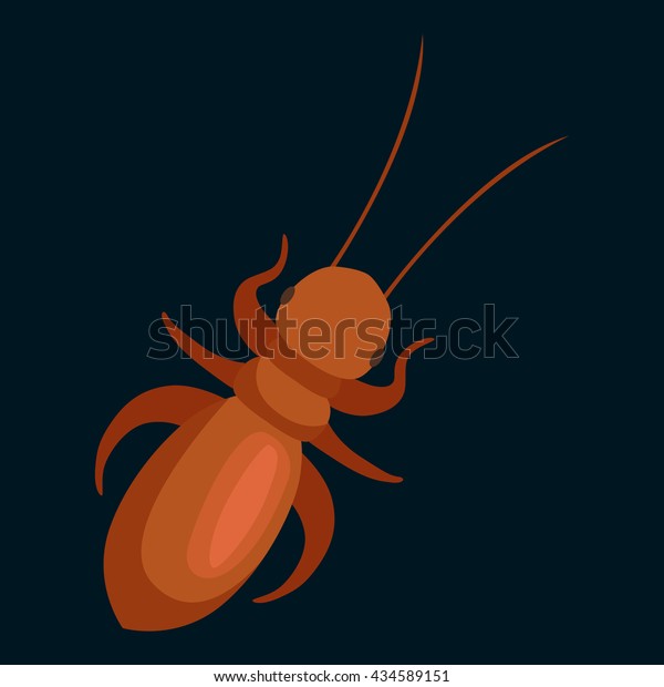 Pest control concept with insects\
exterminator silhouette flat vector\
illustration