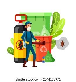 Pest control design illustration, get rid of pests