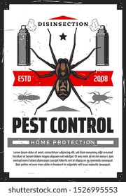 Pest control disensection and protection, sprayers and insects. Vector fumigation , extermination of cockroach, mosquitoes, termites. Spraying container with toxic insecticide spray