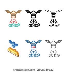 pest control drone color icon vector. pest control drone sign. isolated symbol illustration multipack