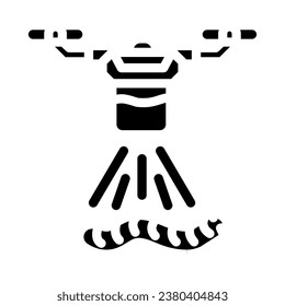 pest control drone glyph icon vector. pest control drone sign. isolated symbol illustration