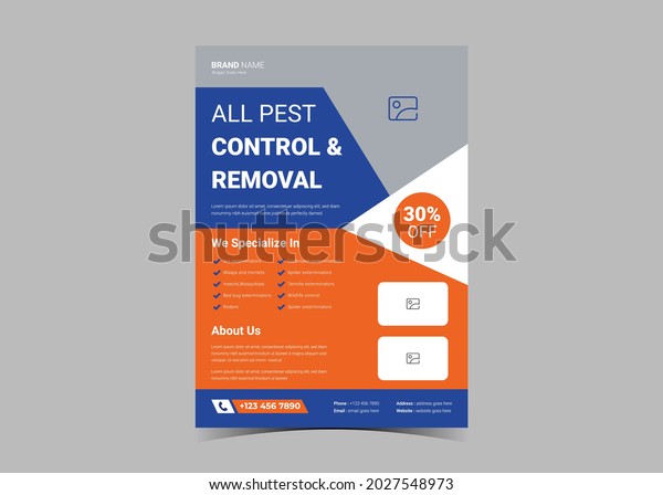 Pest control flyer design template. Pest
prevention poster leaflet design.
Pest control experts flyer
poster leaflet template
design