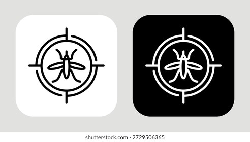 Pest Control Icon In Black and White Line Style