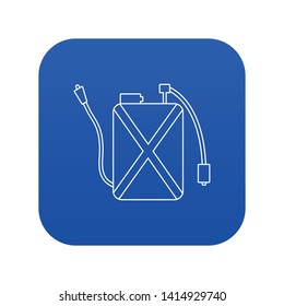 Pest control icon blue vector isolated on white background