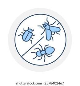 Pest Control icon. Bug and Spray Representing Pest Management and Extermination