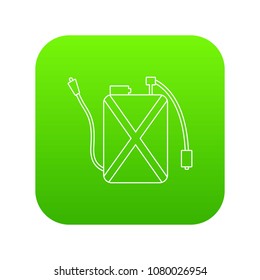 Pest control icon green vector isolated on white background