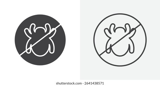 Pest control icon Line graphics illustration