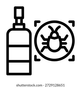 Pest control icon line style illustration
