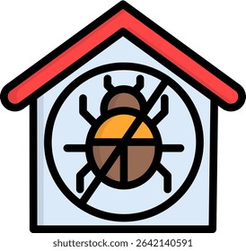 Pest Control Icon Lineal Color Vector Illustration