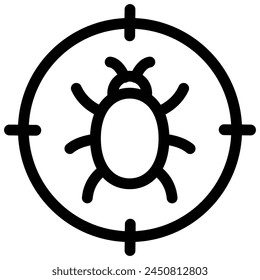 icono de control de plagas con estilo de contorno