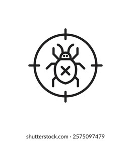 Pest control icon Simple thin outline