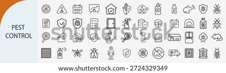 pest control and insect extermination icons, professional hygiene services vector set