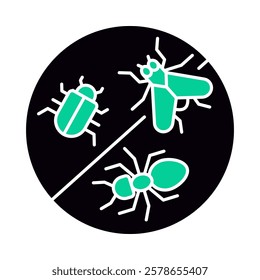 Pest Control – Insect and Spray Representing Pest Prevention and Extermination to Keep Your Home Safe from Insects and Rodents. Vector illustration.