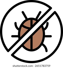 Design de ícone preenchido de linha de controle de pragas