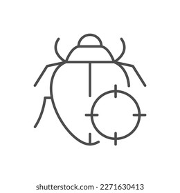Pest control line outline icon