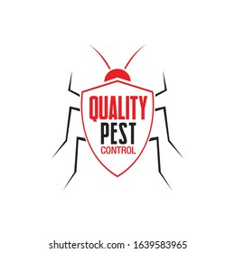 Pest Control Logo Design Cockroach Icon Stock Vector (Royalty Free ...