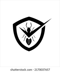 Pest control logo design insect protection vector image
