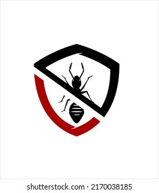 Pest control logo design insect protection vector image