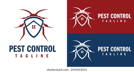 Modelo de design de logotipo de controle de pragas. Bug Killer Logo Business.