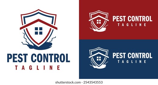 Modelo de design de logotipo de controle de pragas. Bug Killer Logo Business.