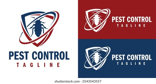 Modelo de design de logotipo de controle de pragas. Bug Killer Logo Business.