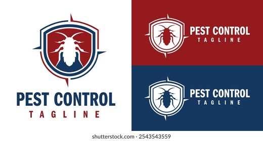 Pest Control Logo Design Template. Bug Killer Logo Business.