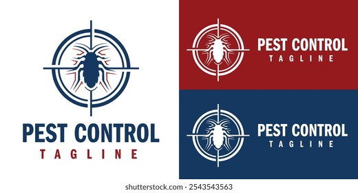 Modelo de design de logotipo de controle de pragas. Bug Killer Logo Business.