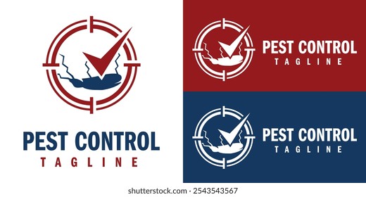 Modelo de design de logotipo de controle de pragas. Bug Killer Logo Business.