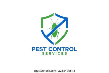 Pest control logo design vector illustration for fumigation business. logo design  template