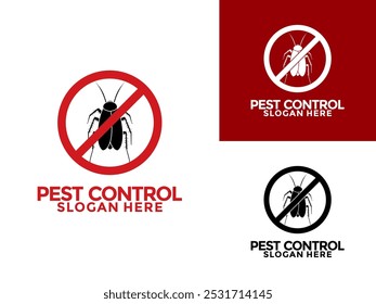 pest control logo design vector, insecticide logo icon, Disinfection service and pest control logo design template