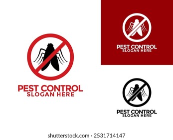 pest control logo design vector, insecticide logo icon, Disinfection service and pest control logo design template