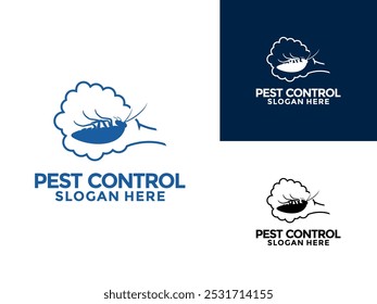 pest control logo design vector, insecticide logo icon, Disinfection service and pest control logo design template