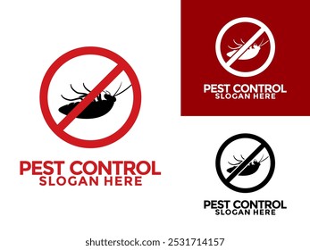 pest control logo design vector, insecticide logo icon, Disinfection service and pest control logo design template