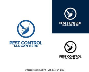 pest control logo design vector, insecticide logo icon, Disinfection service and pest control logo design template