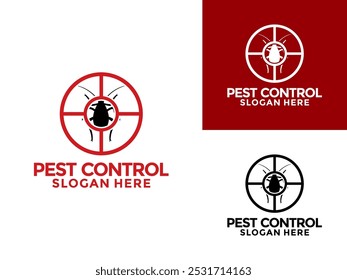 pest control logo design vector, insecticide logo icon, Disinfection service and pest control logo design template