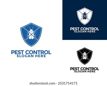 pest control logo design vector, insecticide logo icon, Disinfection service and pest control logo design template