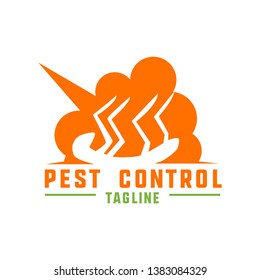 pest control logo for fumigation business. vector illustration 